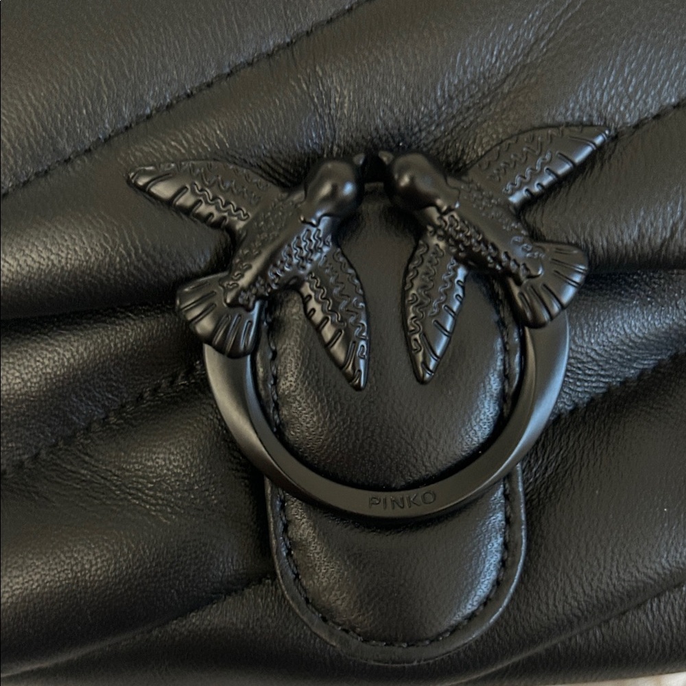 Pinko Black Crossbody Bag with Black Chain Strap - Picture 5 of 8